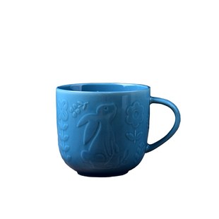 顺翔陶瓷彩色浮雕大嘴杯斯堪 纳维亚故事杯陶瓷水杯办公杯牙齿杯