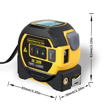 1pc Laser Tape Measure 3 In 1 Digital Tape Measure High Prec