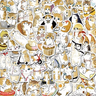 64pcs/lot Cute Cat Decorative Sweet Home Cat ers For Decal S