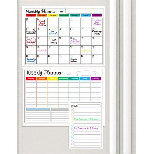 Fridge Sticker Message Board Menu Magnetic Calendar For Frid
