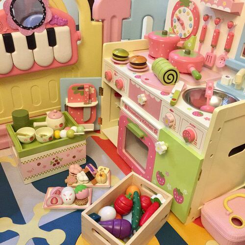 Childrens small town kitchen  play house set simulation kit