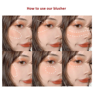 New 6 Colors Blush Makeup Palette Mineral Powder Red Rouge