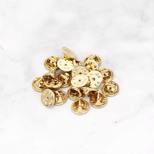 20 50 80 100pcs Colorful Metal Brooch Pin Back Squeeze Badge