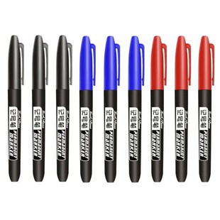9 Pcs/Set Permanent Marker Pen Fine Point Waterproof Ink Thi