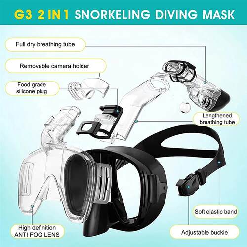 Underwater Snorkeling Half face Face Children Swimming Mask