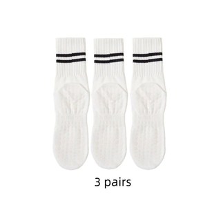 3 pairs of yoga socks, medium length socks, pure cotton anti