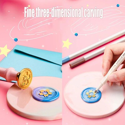 DIY Wax Seal Stamp Set Lacquered Stamp Sealing Wax Kit Stamp