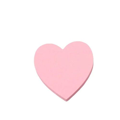 100sheets/pc Memo Pad Solid Color Heart Shaped Notepad for S