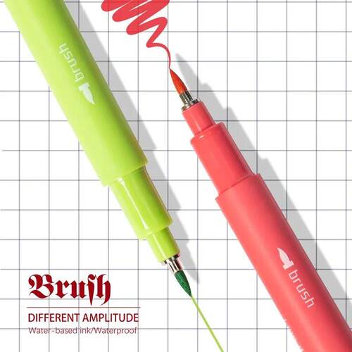 Arts Sign Brush Pen Marker Felt Tip Water Based Ink Color Pe
