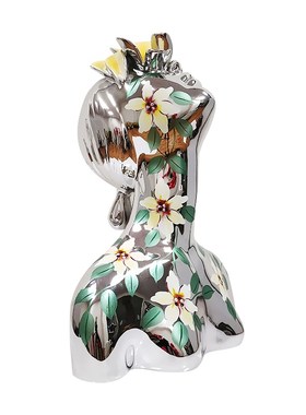 树脂人物雕塑半身抽象装置样板间展厅软装彩绘人像花季少女摆件