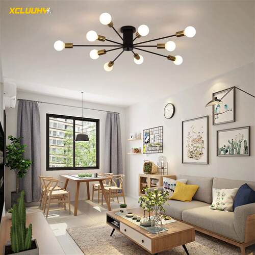 Semi Flush Mount Ceiling Lights Black Sputnik Ceiling Light