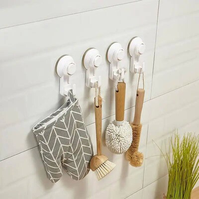 Free Punch Hook Suction Strong Suction Cup Hook Cup Clothes