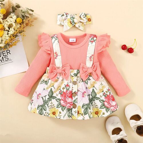 0-18 Months Newborn Baby Girl Clothes Baby Flower Romper Dre