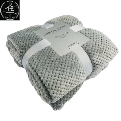 Flannel Fleece Sofa Throw Soft Travel Blanket Warm Bedspread
