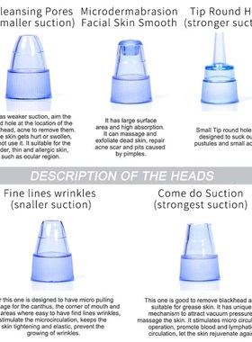 Vacuum Blackhead Remover Acne Pore Suction Face Cleaner USB