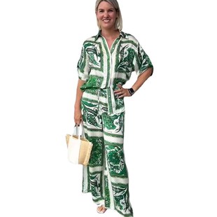 Womens Pajama Set Print Summer Spring Short Sleeve Ladies S