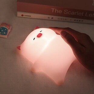 Lying Pig Lamp  躺平猪 伴睡夜灯 拍打感应 延时关灯 亮度调节