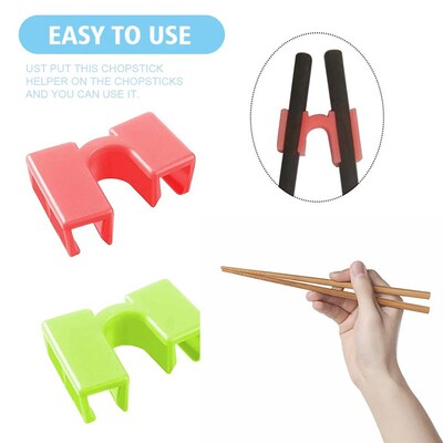 10pcs Reusable Training Easy Use Chopstick Helper Kids Adult