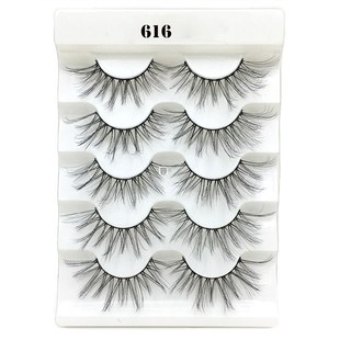 5 Pairs 3D/5D Faux Mink Hair False Eyelashes Natural Long