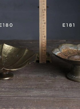 高脚铜器B 西洋古董美食静物摄影复古旧物黄铜摆件【二店道具铺】