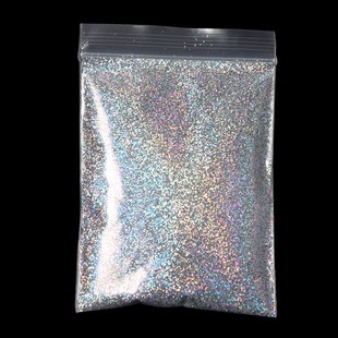 30g Holographic Laser Nail Glitter Powder Sparkly Gold Silve