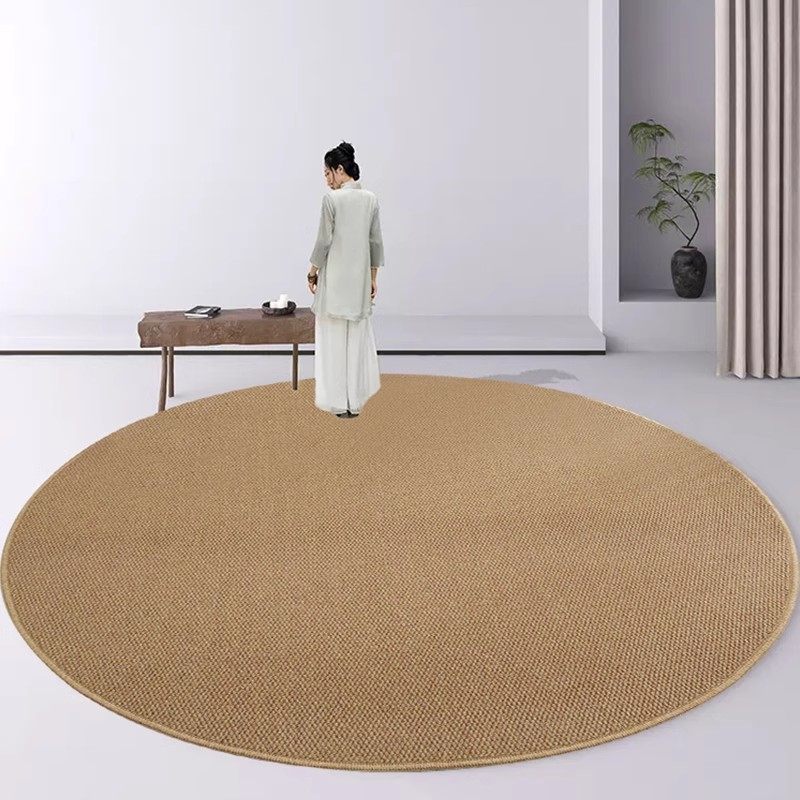 日系圆形地毯高级感转椅地垫剑麻亚麻棉麻茶几毯卧室吊篮摇椅垫子,居家布艺,转椅地垫,淘宝优惠券,粉丝福利购,淘宝优惠卷