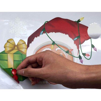Christmas Window Decal Santa Claus Snowflake ers Winter Wall