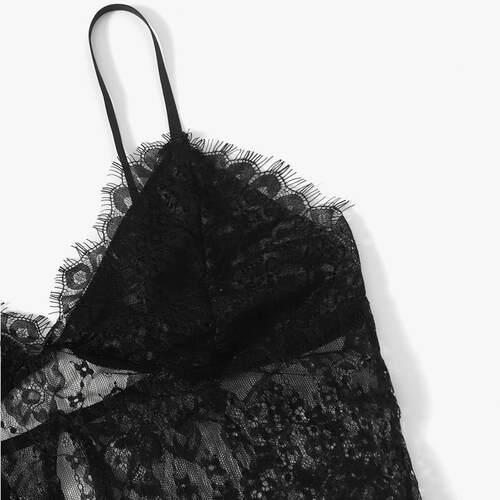 Lace splicing long sleeve home threepiece蕾丝拼接长袖三件套