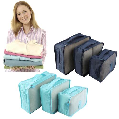 6pcs/Set Waterproof Clothes Storage Bag Packing Cube Travel