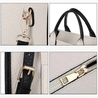 Womens Tote Bag 2023 New Leather Letters Shoulder Messenger