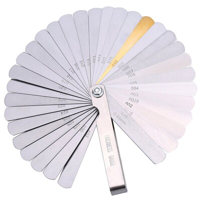 32 Blade Feeler Gauge Guitar String Height Measuring Ruler
