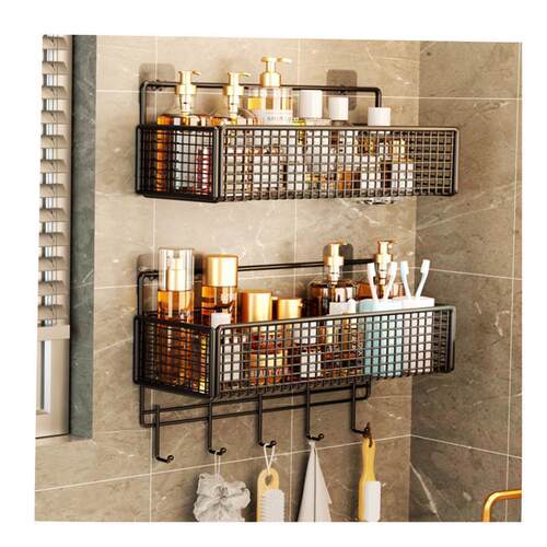 shelf bathroom wall toiletries finishing storage rack