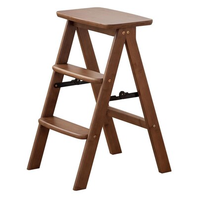 Household folding ladder stool multi-functional storage rack