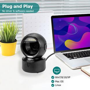 Self-sensing barcode scanner Wired & Wireless Desktop Reader