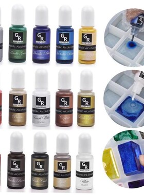 1 Set Resin Pigment Kit Art Ink Alcohol Liquid Colorant Dye