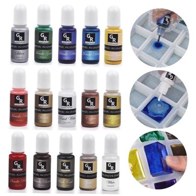 1 Set Resin Pigment Kit Art Ink Alcohol Liquid Colorant Dye