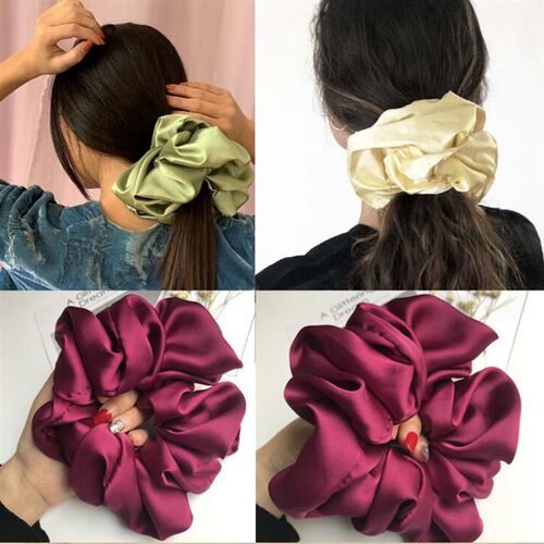 Oversized Scrunchies Big Rubber Hair Ties Elastic Hair Bands