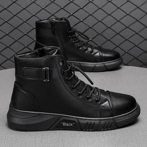 Mens Motorcycle Boots Comfortable Platform Boots Mens Outd