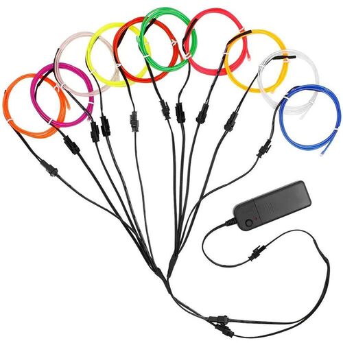 10M/5M/3M/1M Glow EL Wire Cable LED Neon Christmas Dance Par