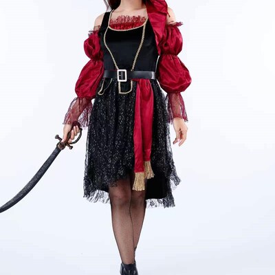 Halloween couple pirjate costume adult Jack Ship Changhua B