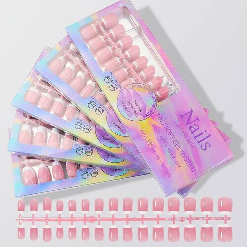 150pcs/set Charming French Ballet Wearable Fake Nail Tips Pr