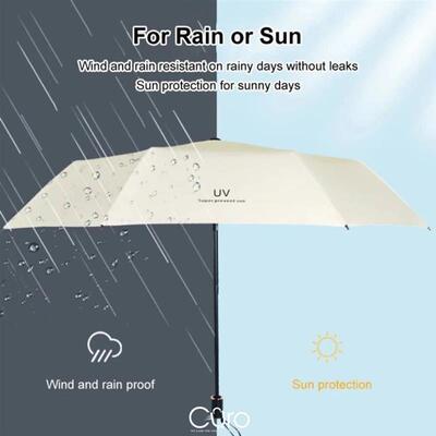 Automatic Rain & Sun Umbrella Black Coating Parasol Anti-UV