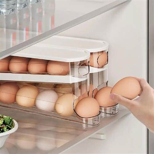 Refrigerator Egg Organizer Stackable Refrigerator Egg Tray