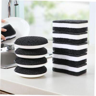 Doublesided dishwashing sponge household kitchen strong