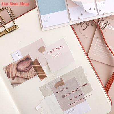 80Sheets/pack Kawaii Sticky Notes Wheel of Four Colors Serie