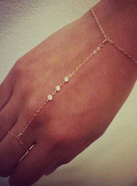 Finger ring hand chain Bracelet Punk Bangles For Women gifts