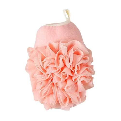2 In1 Body Exfoliating Scrubber Gloves Cleaning Flower Bathr