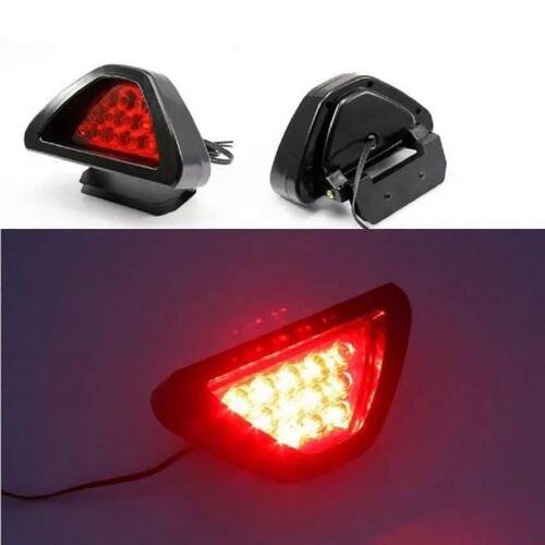 Universal Car Brake Light Red Tail Light F1 Triangle Fog Lam