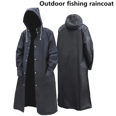 Fashion black adult windbreaker style waterproof long rainco