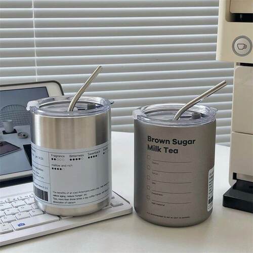 304 Stainless Steel Ice Style Keep Cold Coffee Cup Double Va